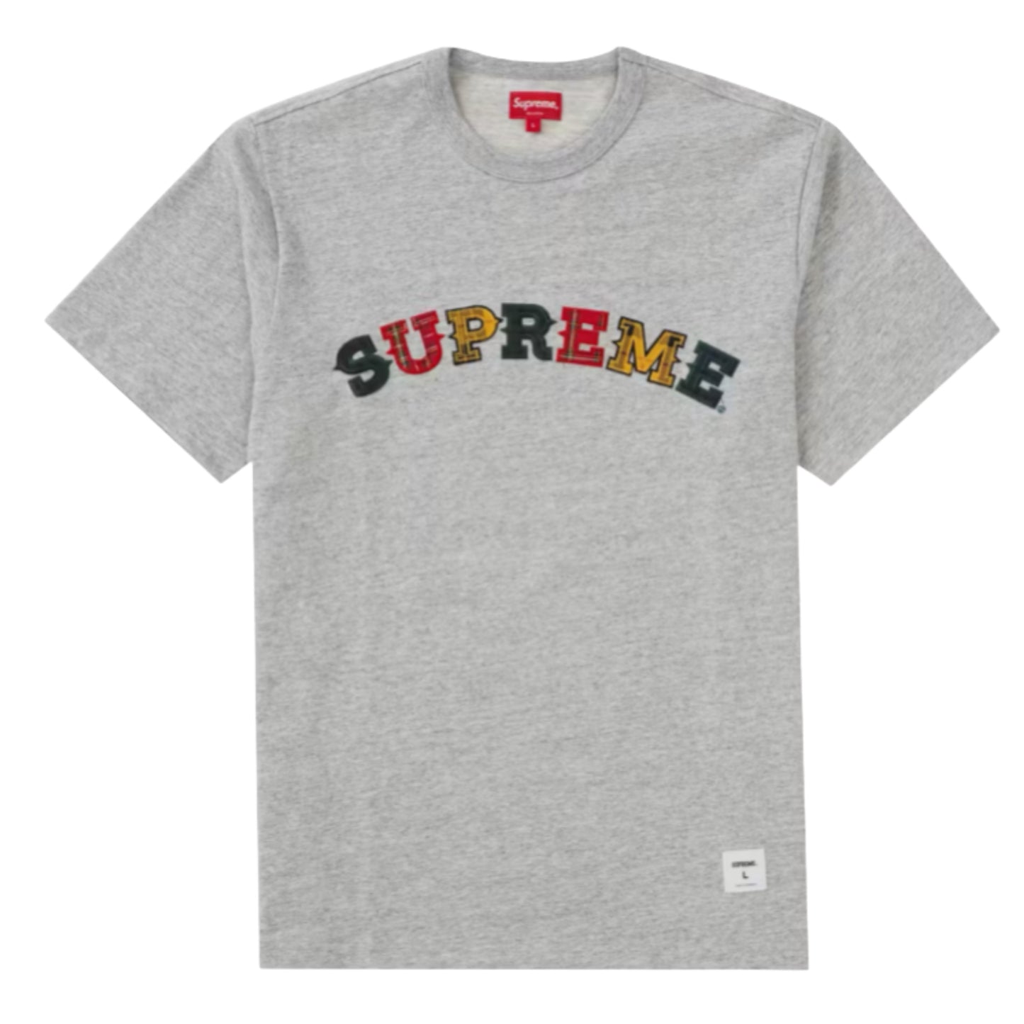 SUPREME PLAID APPLIQUÉ TEE